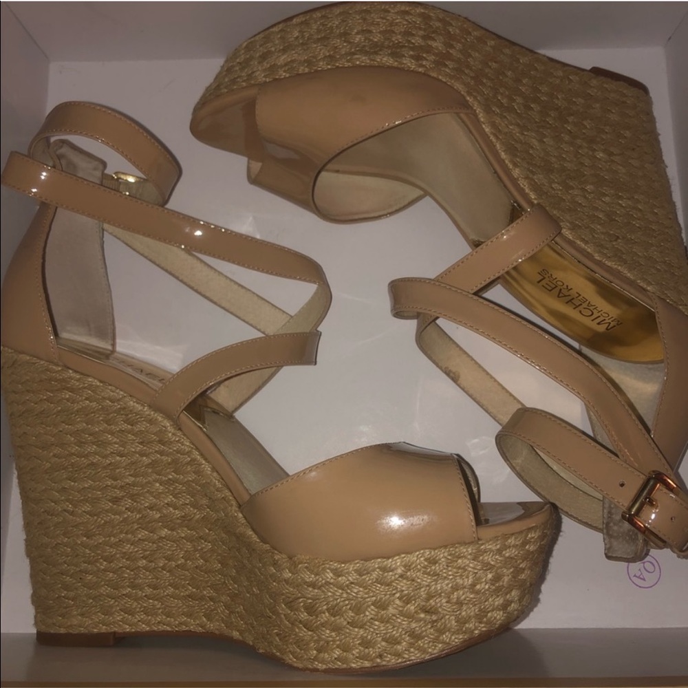 Michael Kors Nude Espadrille Wedges
